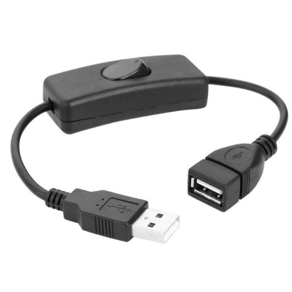 Switch Cable 0.3m, Cable with On/Off Extension Cord Switch Control Cable for Headphones, Lamp, Fan