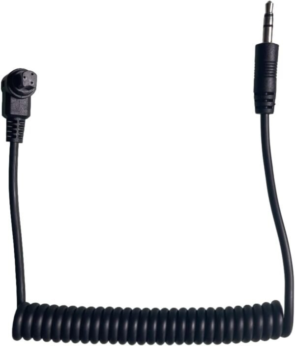 Remote Control Shutter Release Cable Cord for Canon EOS Cameras, Compatible with Canon EOS R5, 6D Mark II, 5D Mark IV III II, 5DS, 5DR, 7D Mark II, D60, 5D, 7D (3.5mm-C3), Black
