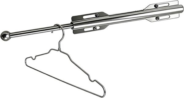 Valet Rod for Closet,Hooks Retractable Heavy Duty Stainless Steel | Clothes Storage Closet Valet Rod,for Laundry Room Bedroom Home Dorm Apartment