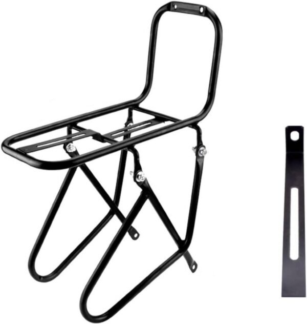 Steel Rack Front Cargo Carrier Rack Gear Holder with Steel Structure and Easy DIY Installation Suitable for Commuting Shopping Weekend Rides