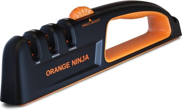 Ninja Knife Sharpeners - 5 Adjustable Sharpening Angle- Premium Quality Kitchen Knife Sharpener - Handheld Knife Sharpeners for Kitchen Knives & Pocket Knife Sharpener by Sharp Pebble | Manual Knife S