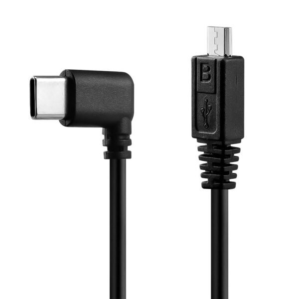 Cables Type-C to Micro-USB Control Cable for DJI SC2 RS2 RS3, Right Angle USB-C to Micro-USB Run Stop Cable for Canon 5D4 90D M50 5DSR, for Sony A6300 A6400 A7R3 A7M2 A7M3, 37cm | 14.5 in