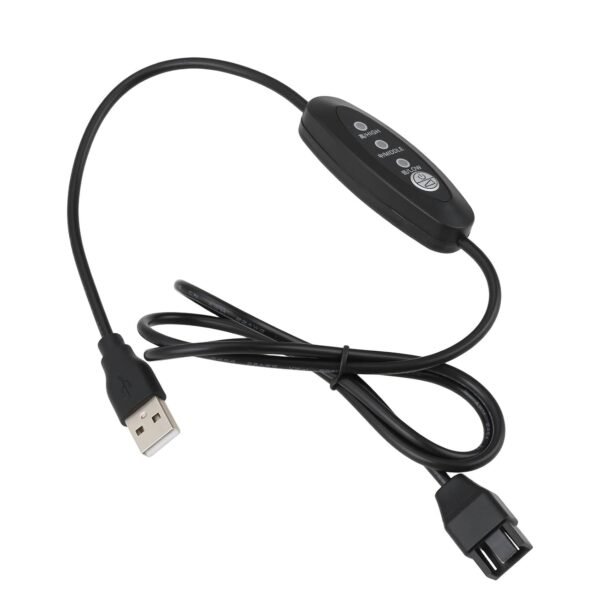 To 4-Pin Fan Power Cable 5V to 12V Booster with Speed Control 98 cm for PC Case Fans
