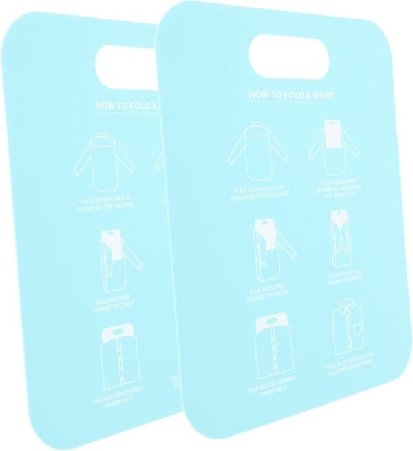 2pcs Shirt Folding Board Pp Lightweight Foldable Clothes Organizer | T-shirt and Garment Support, Home Use, Space-efficient Design, Portable Closet Helper