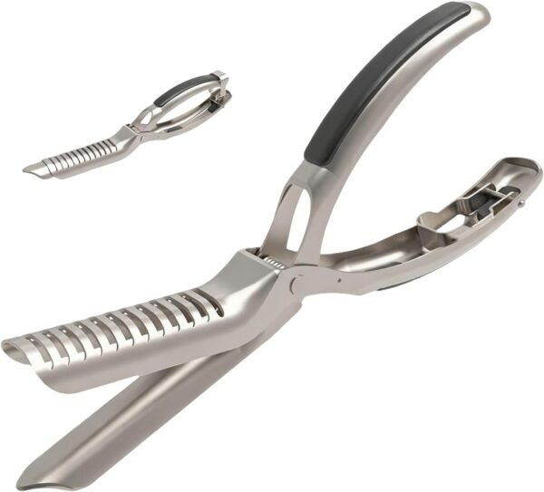 Professional Rib Membrane Remover Tool, Stainless Steel Rib Prep Tool with Curved Blade & Anti-Slip Grip, for Easy Removal of Silver Skin from Pork Ribs, Beef Ribs - BBQ Accessory(1 Pack)