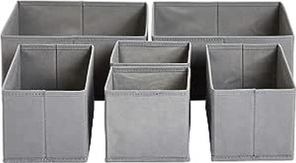 Cloth Drawer Storage Organizer Boxes, Set of 6