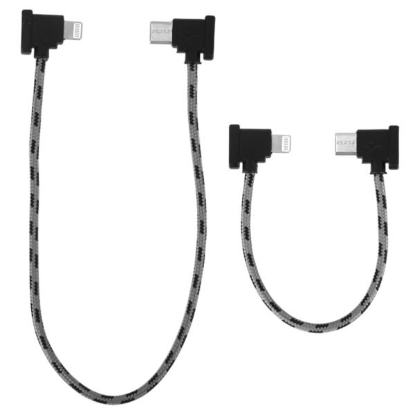 2pcs USB-C to iOS Data Cable Compatible with DJI RC-N1/N2/N3 Controller, Nylon Braided OTG Cable Accessories for DJI Neo Mavic Mini Air Drone Link for iPhone 14/13/12