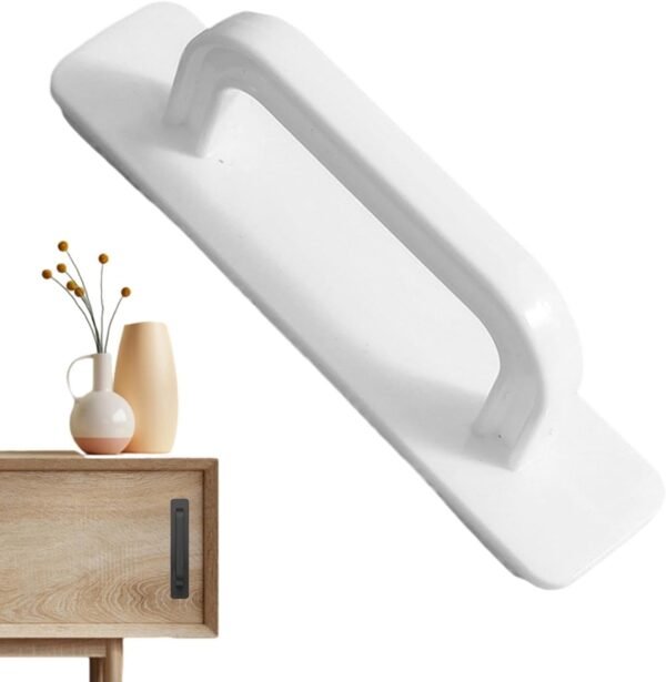 Glass Door Handle Grip Hardware Cabinet Pull Helper Assistant | Window for Glass, Ceramics, Wood, Metal, Stainless Steel Cabinet Closet Doors, Push Helper Assistant Grip, Glass, Ceramic