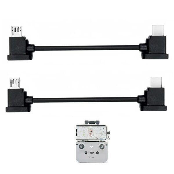 2 Pack 15cm Type C to Micro USB Cable, Compatible with DJI Mavic Pro Platinum RC – Remote Controller Data Cable for Drone Accessories