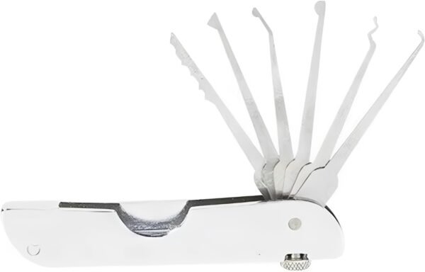 7 in 1 Stainless Steel Multitool Lock Pick Set - Portable Folding Emergency Tool with Secure Twist Lock, Professional for Household, Automotive, Survival & Security Use