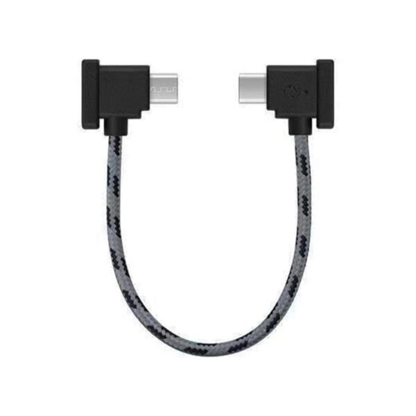 C to C RC Cable - Compatible with DJI Mini 4 3 Pro Mavic 3 Air 2S - 90 Degree Right Angle Data Cord - 15cm Video Transmission Wire for Phone Tablet - Durable Black Accessory
