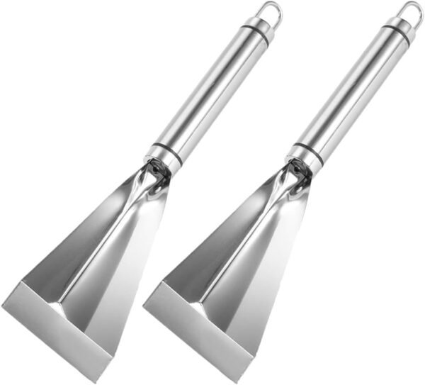Kitchen Tool 2Pcs Stainless Steel Triangle Fruit and Vegetable Carving Cutters for Restaurant and Household Food Preparation
