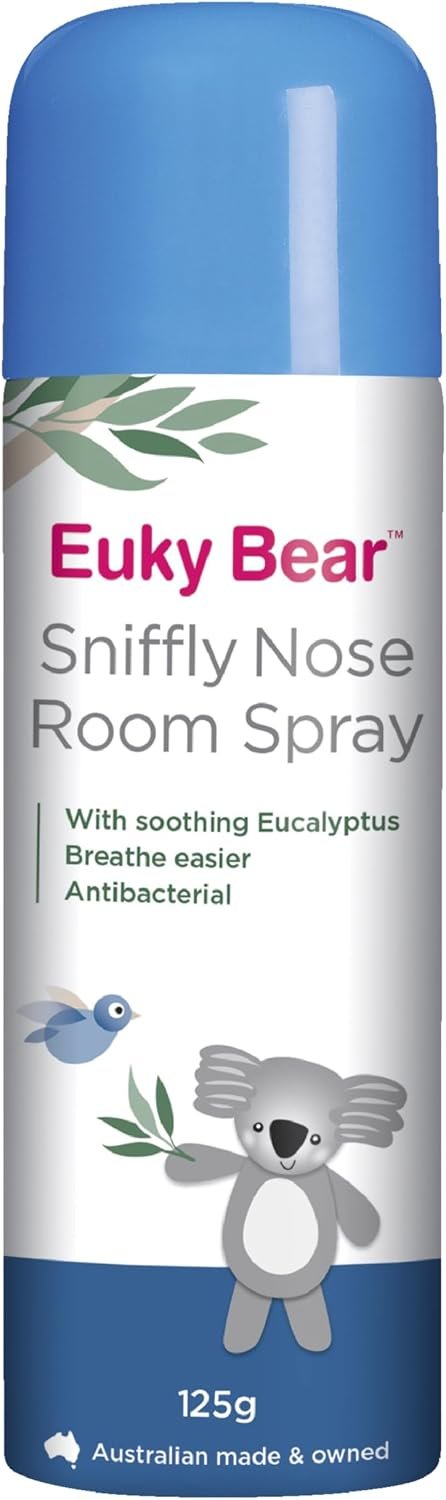 Bear Sniffly Nose Room Spray 125g – Essential Oil Aromatherapy Room Spray for Family Comfort