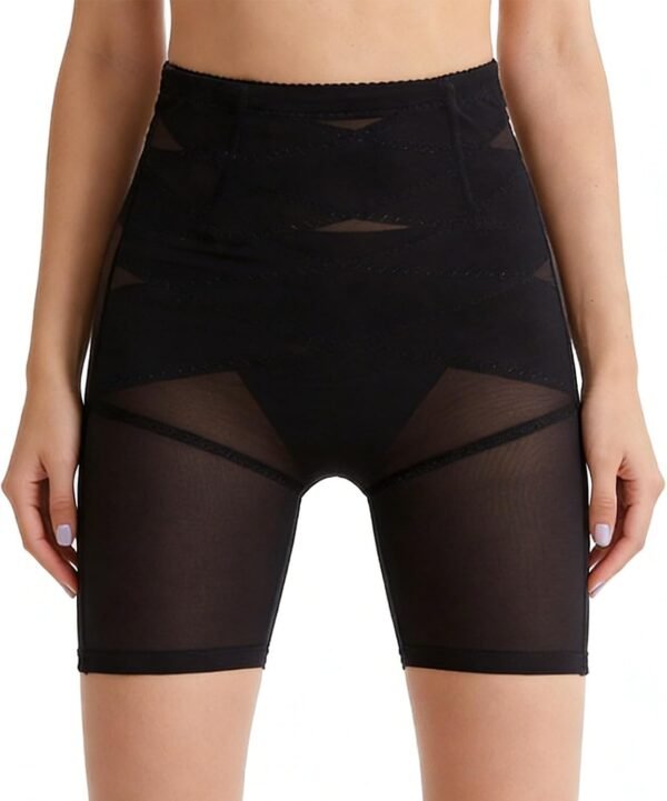 Waisted Tummy Control Shapewear Shorts with Anti-Roll Waistband & Double-Layer Firming Fabric for Women, Recovery & Daily Comfort