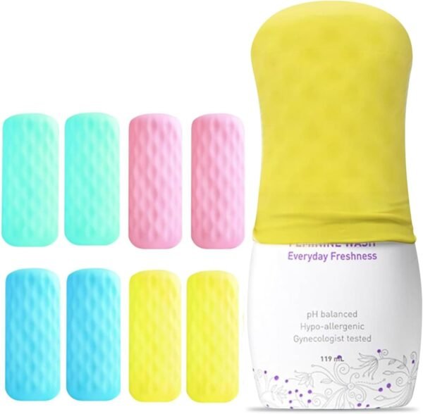 MART 8 Pack Silicone Bottle Covers Cruise Ship Essentials | Leak Proofing,Fit Most Travel Size Bottle,Travel Essentials Accessories for Women Men