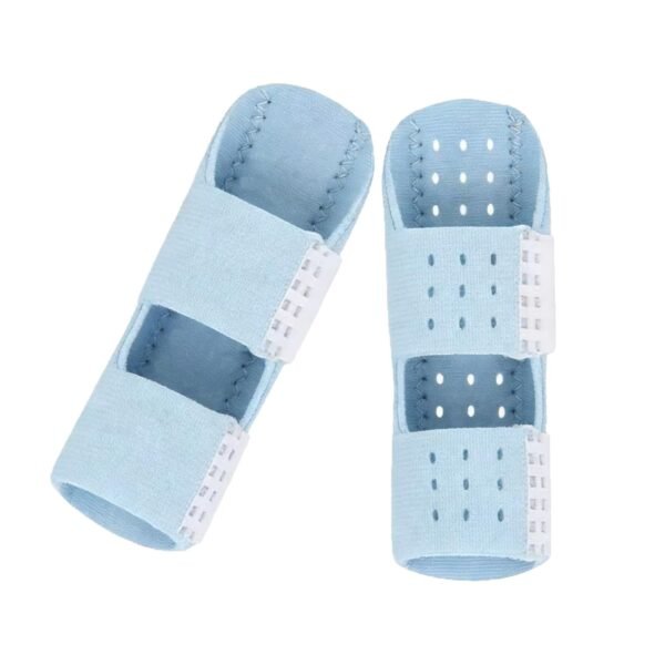 Splint Hybrid Set 2 Pack with Perforated Breathable and Solid Support Brace Adjustable Straightener for Stiffness, Daily Comfort, Index, Middle, Ring, Pinky Fingers