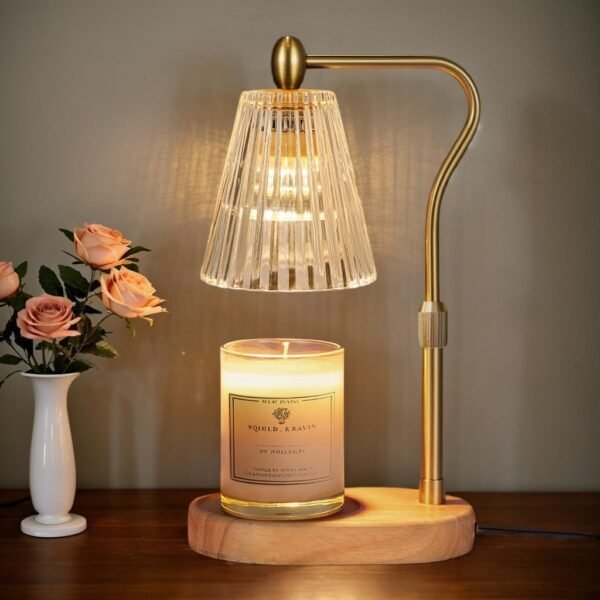 Candle Warmer Lamp - Candle Warmer Lamp with Timer and Dimmer Adjustable Height, Electric Wax Melt Warmer with 2 Bulbs for Scented Jar Candles Home Decor for Mum