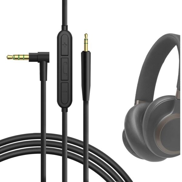 Audio Cable with Mic and Mute Control Compatible with JBL Tune 770NC/760NC/720BT, Live 660NC/650BTNC/500BT/460NC, Tour One M2, 3.5mm to 2.5mm Replacement Stereo Cord (4ft / 1.2m)