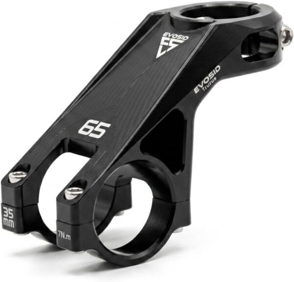 Stem Short Riser Clamp Extension Alloy CNC Lightweight Aerodynamic Angle Secure Split Clamp Design For Aggressive Cockpit Setup Suitable for, Black, 35mm