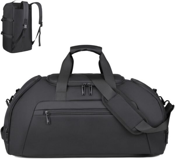 Gym Bag with Shoe Compartment & Wet Pocket, 40L Large Waterproof Travel Duffle Bag, Weekender Overnight Bags for Men & Women