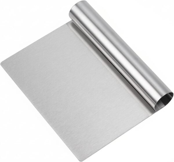 Chopper, Bench Scraper, Scooper & Food Scraper Stainless Steel, Dishwasher Safe for Kitchen Prep - Abvian