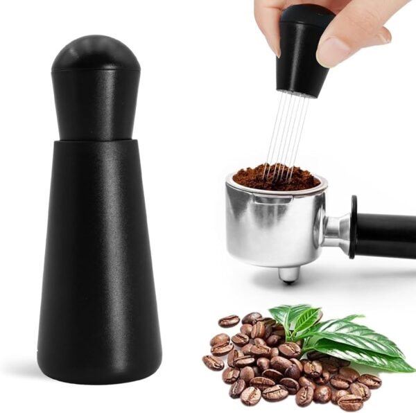 Espresso Distribution Tools,12 Needles 0.4mm Espresso Coffee Stirrer Stirring Tamper Distributor Tool with Stand 304 Stainless Steel
