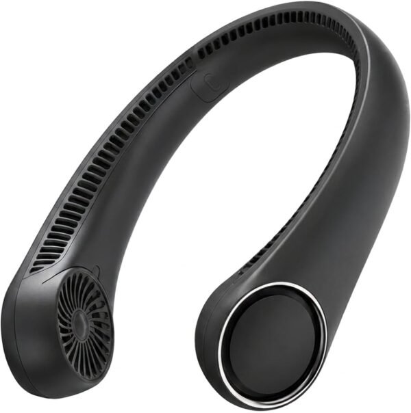 Neck Fan, Portable Neck Fan, Cooling Hanging Neck Fan, 4000mAh Mini Cooling Fan, Personal Neck Fans Rechargeable with 3 Speeds LED Light for Women Man Home Office Travel Outdoor