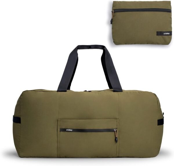 Foldable Duffel Bag 55L - Olive | 55L Capacity | Packs into Integrated Pouch | Lightweight Design | Travel Ready