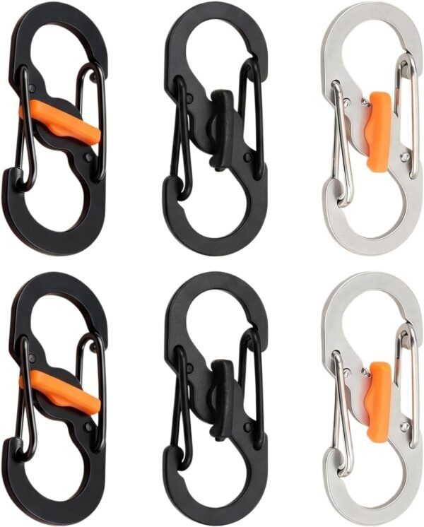 6 Pcs Anti Theft Zipper Clip Security Fasteners with Built-in Lock Buckle Quick Disconnect Backpack Lock Clip Theft Deterrent Bag Accessories for Travel School Outdoor