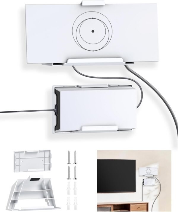 Standard 4X/V3 Gen 3 Router Wall Mount Kit, 2-in-1 Mount for Gen 3 Router (UTR-32) & Power Supply, Space-Saving ABS Bracket, Clean & Organized Setup, Easy Install for Home RV Office
