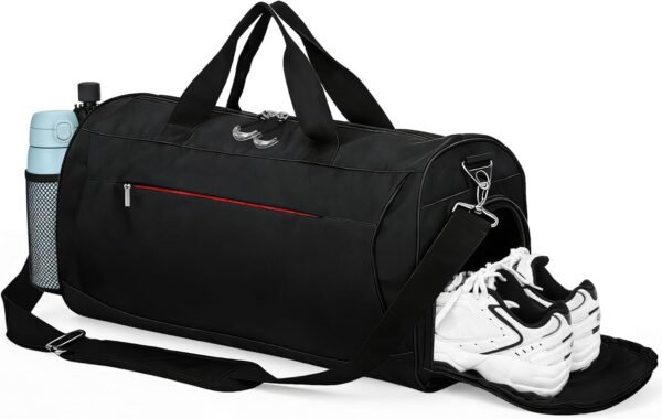 Gym Bag for Men Women, Sports Bag with Shoes Compartment and Wet Pocket,30L | Bag for Gym, Small Duffel Bag with Bottle Holders for Swimming Basketball Soccer, Carry on Travel Duffel Bag for Overnight