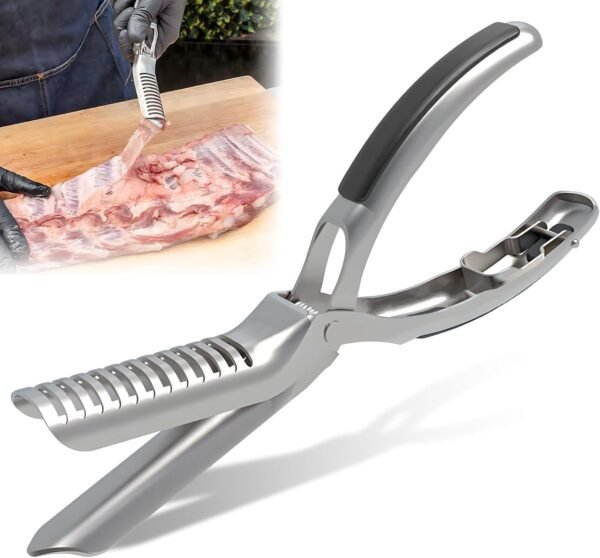 Rib Membrane Remover Stainless Steel Tool,Ergonomic Design for Easy Membrane Removal, Rib Prep Tool Membrane Remover,BBQ Accessories