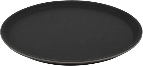 Tableware Plastic Serving Trays - Pack of 6-28cm - Non-Slip Platter Serveware Round Tray for Restaurants, Wedding Catering, Food, Drinks, Snacks, Painting, DIY