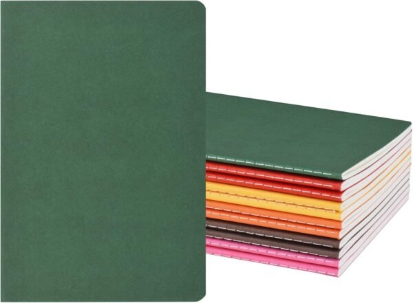 12 Pack A5 Lined Notebook, 6 Colors Journal Notebooks (Neon Color) | 21 x 14cm, Ruled Pages for School, Study, Office, 60 Pages/30 Sheets