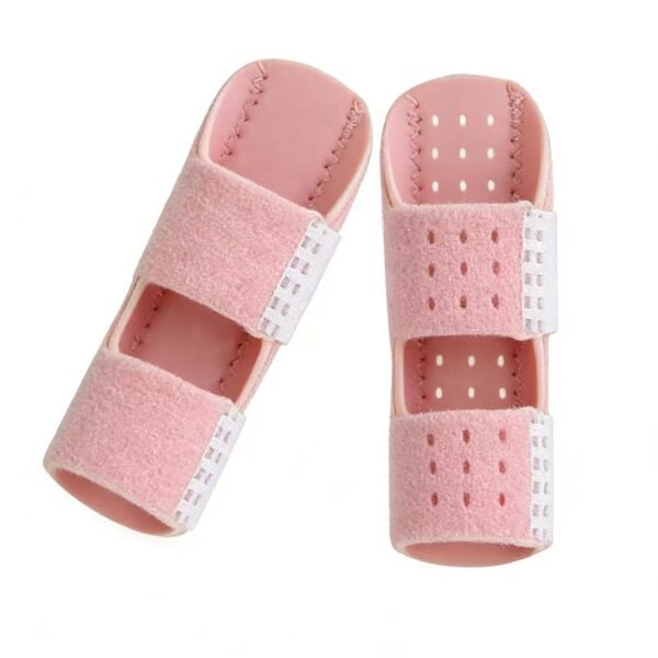 2 Pack Finger Splint Hybrid Set with Perforated Breathable and Solid Support Brace Adjustable Finger Straightener for Finger Stiffness and Daily Comfort Fits Index Middle Ring Pinky Fingers