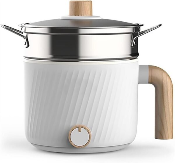 Hot Pot Electric Pot for Cooking Ramen Cooker 1.5L College Dorm Room Essentials Mini Hotpot Shabu Shabu Pot/Noodle Cooker Non Stick