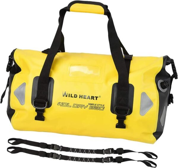 Waterproof Bag Duffel Bag 40L 66L 100L with Welded Seams Shoulder Straps, for Kayaking, Camping, Boating,Motorcycle