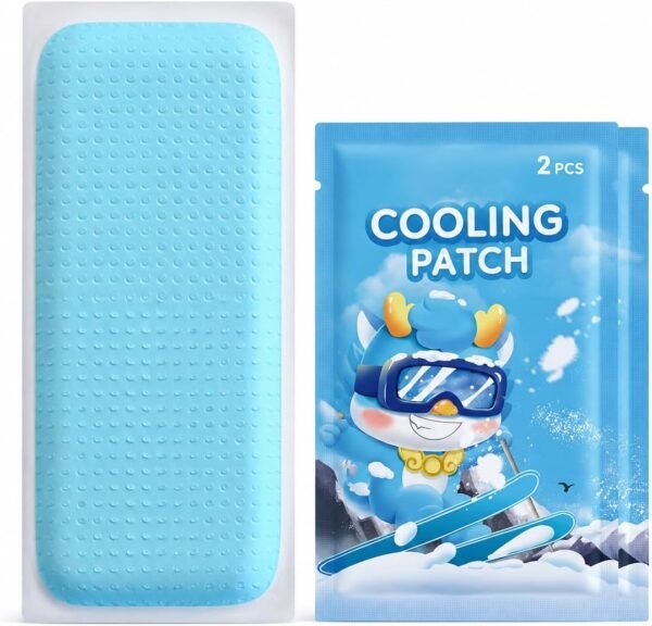 Cooling Gel Sheets, Hydrogel Patches for Forehead, Blue Soft Gel Pads, 24 Sheets, for Hot Weather, Travel, Home