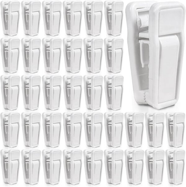 40 Pcs Baby Hangers with Clips for Clothes, Plastic Space Saving Kids Coat Hangers with Strong Grip for Baby Closet Organization - Povtor
