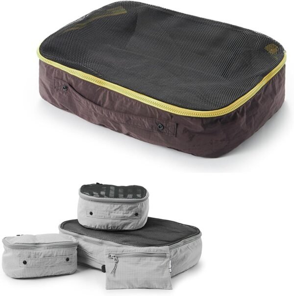Ultralight Machine-Washable 4 Sizes Packing Cubes, Women & Men Compression Packing Bags for Suitcases, Space-Saving Luggage Organizers, Trip Accessories for Travel Luggage (Purple, L)