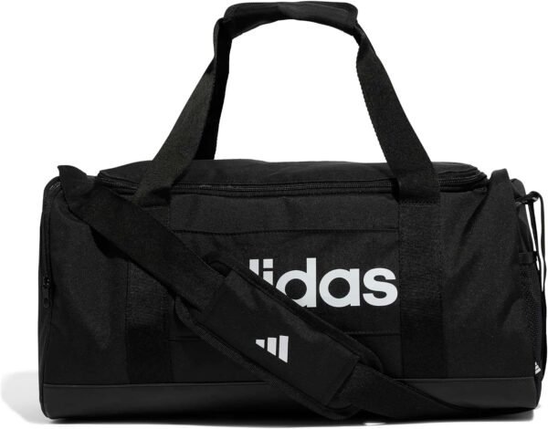 Performance Linear Duffel Bag, Black/Black/White, Small