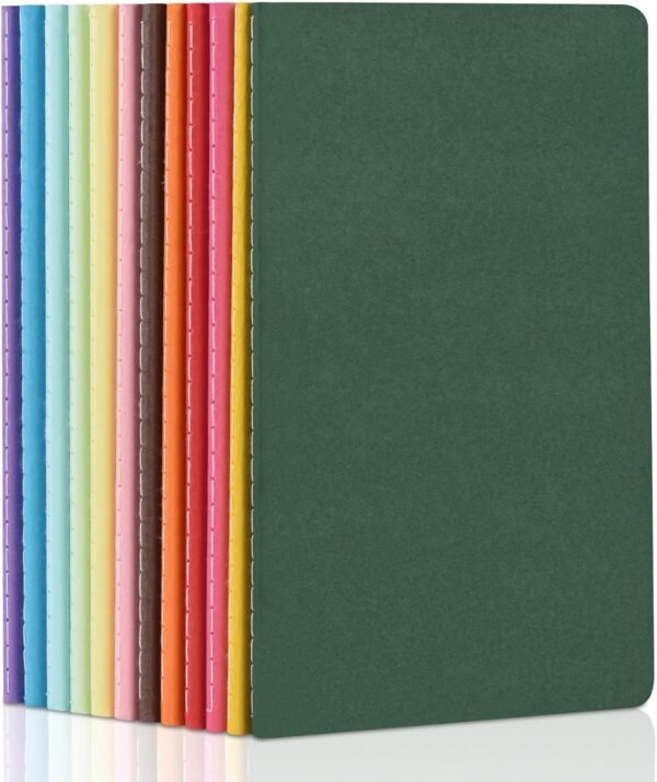 12 Pack A5 Notebook, Blank Notebooks Bulk, 60 Pages/30 Sheets | 21 x 14cm, Plain Pages for Sketching Drawing, Writing, Doodling