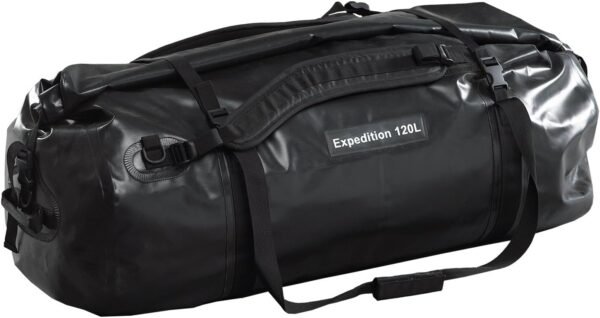 Expedition Waterproof Roll Kit Bag, 120 Litre Capacity, Black, One Size