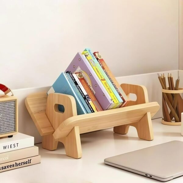 Organizer Rack, Office Desk Storage Shelf, Bookcase, Bookshelve, Wood Bookshelf A102, Solid Wood, 40X24X17cm