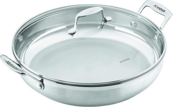 Impact Chef Pan, 32 cm,Silver | 100% Recycled Stainless Steel, Induction Compatible, Dishwasher Safe