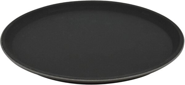 Tableware Plastic Serving Tray - Pack of 1-28cm - Non-Slip Platter Serveware Round Tray for Restaurants, Wedding Catering, Food, Drinks, Snacks, Painting, DIY