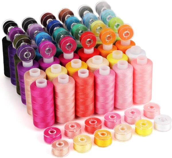 Kit Gifts for Mom Grandma Women Men Beginner Traveler, Portable Supplies Accessories Contains Thread, Needles, Scissors, Dorm Room Essentials (Colorful Thread （72pcs）)