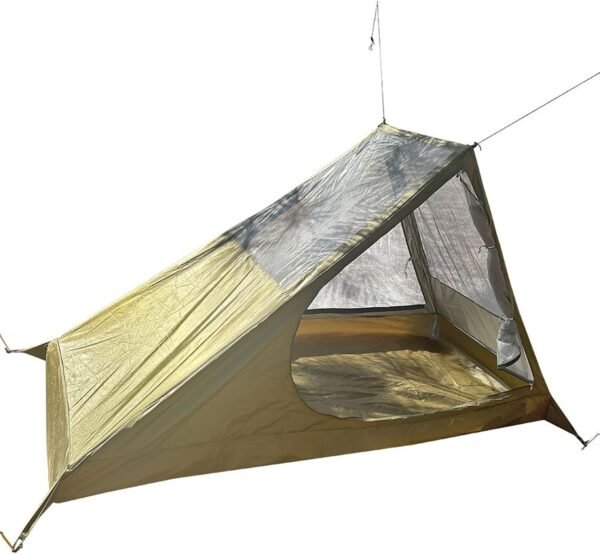 1 Person Backpacking Tent Heavy-Duty Quick Setup Ventilated Awning | 1 Man Tent Hiking Backyard Patio Picnic Festival Hunting Fishing