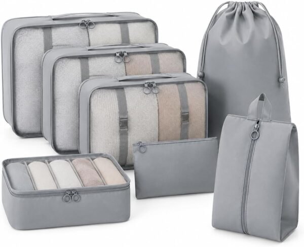 8 Pcs Packing Cubes, Packing Cubes for Suitcases, Travel Luggage Packing Organisers, Luggage Organizers Suitcase Travel Accessories