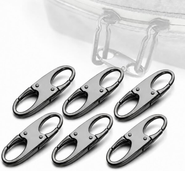Theft Zipper Clip for Bags & Luggage Security Lock Hook | theft zipper clips for luggage; durable zinc alloy double opening design for travel security and daily use